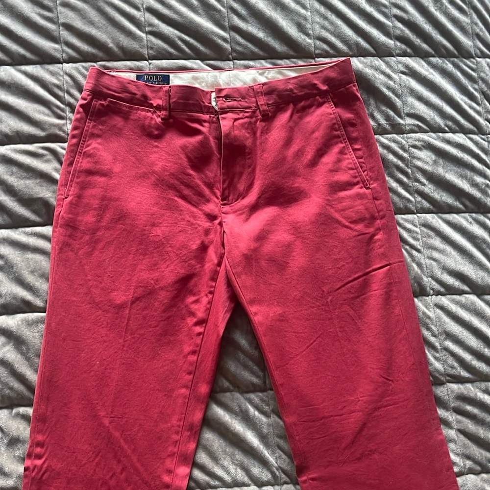 Polo Ralph Lauren Men’s Salmon red Cotton Pant / Slim Fit